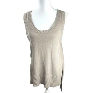 Banana Republic Tunic Knit Sweater Vest Beige‎ Size M